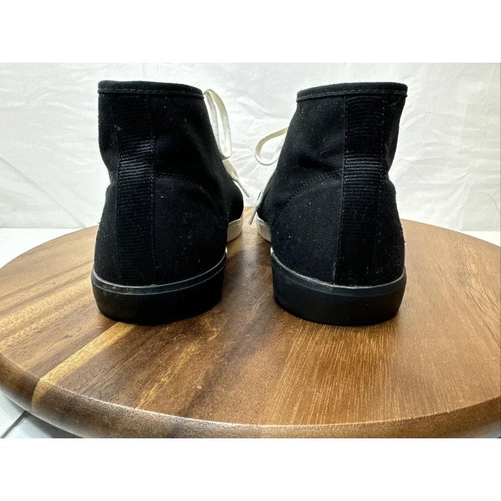 Timberland Chaka Boots 10.5 Black Canvas Mens Davis‎ Square Lace Up Black